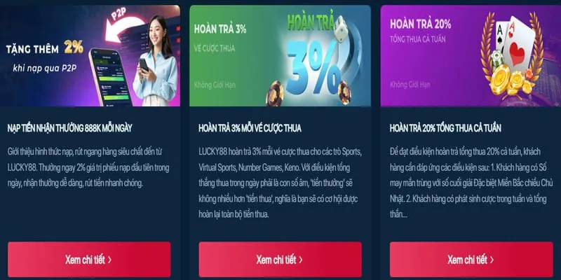 Hình ảnh tiền thưởng nạp lại hàng tuần, thể hiện sự kiện ưu đãi liên tục